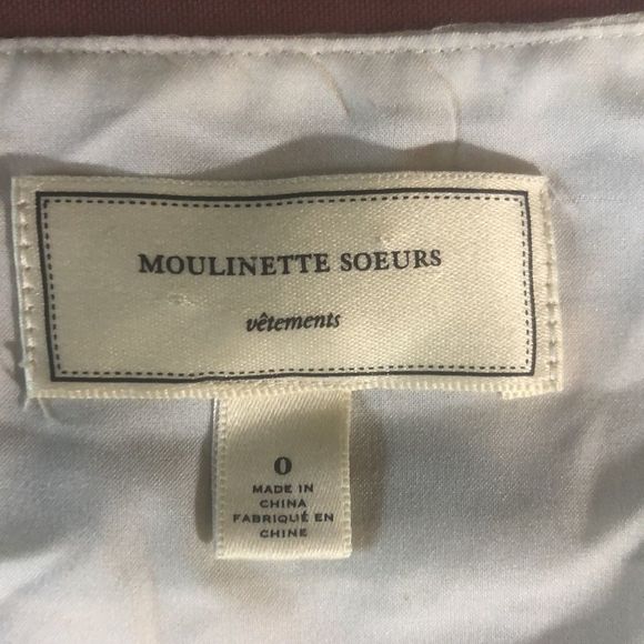 Moulinette Soeurs cap sleeve pastel dress size 0 Anthropology brand - Picture 14 of 16